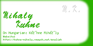 mihaly kuhne business card